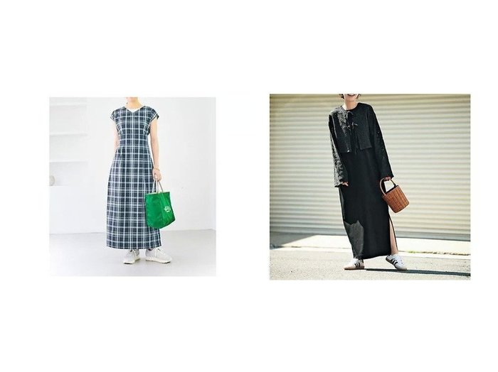 【12closet/トゥエルブクローゼット】の【洗える】腰高チェックワンピース&【浅見れいなさんコラボ】【洗える】アメスリ風マキシワンピース おすすめ人気トレンドファッション通販アイテム 人気、トレンドファッション・服の通販 founy(ファニー) ファッション Fashion レディースファッション WOMEN ワンピース Dress マキシワンピース Maxi Dress カッティング Cutting チェック Check デコルテ Decolletage リボン Ribbon ロング Long 夏 Summer 洗える Washable |ID:crp329100000216781