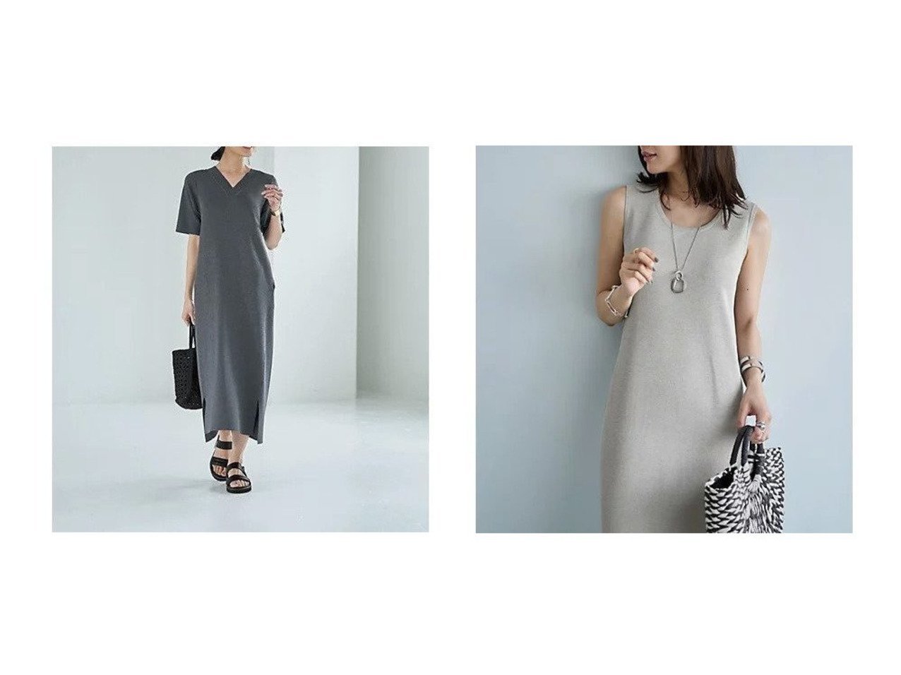 【STYLE DELI/スタイルデリ】のニュアンス糸のシャリ感Vネックワンピース&ソウバリ編みタンクワンピースC おすすめ人気トレンドファッション通販アイテム インテリア・キッズ・メンズ・レディースファッション・服の通販 founy(ファニー) 　ファッション　Fashion　レディースファッション　WOMEN　ワンピース　Dress　くるぶし　Ankle　サマー　Summer　サンダル　Sandals　スニーカー　Sneakers　スリット　Slit　スリーブ　Sleeve　ノースリーブ　No Sleeve　ハーフ　Half　フロント　Front　ペチコート　Petticoat　ボーダー　Border　ポケット　Pocket　半袖　Short Sleeve　ミックス　Mix　無地　Plain Color　夏　Summer　エレガント 上品　Elegant　インナー　Inner　キャミソール　Camisole　シアー　Sheer　シンプル　Simple　スタイリッシュ　Stylish　タンク　Tank　デコルテ　Decolletage　人気　Popularity　フォルム　Form　ラウンド　Round　ブルー系　Blue　|ID:crp329100000216785