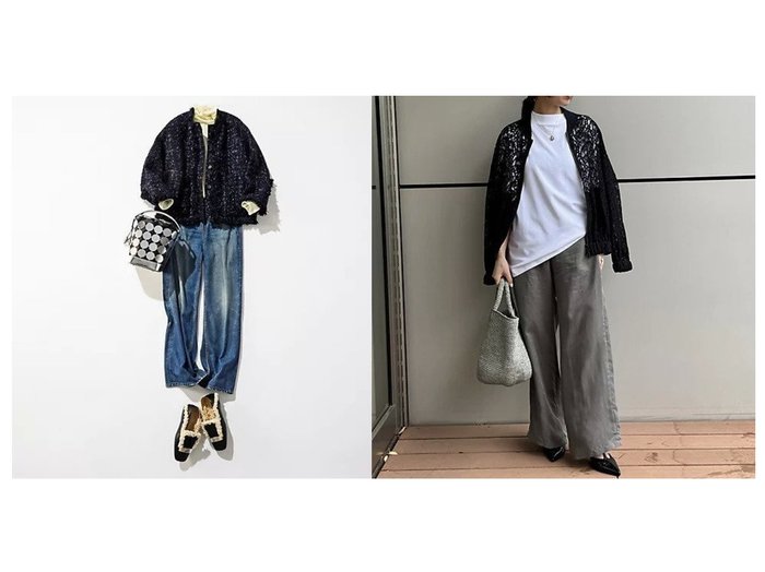 【eclat/エクラ】の【戸野塚かおるさん別注】レースブルゾン&ツイードジャケット おすすめ人気トレンドファッション通販アイテム 人気、トレンドファッション・服の通販 founy(ファニー) ファッション Fashion レディースファッション WOMEN アウター Coat Outerwear ブルゾン Blouson/Jackets ジャケット Jackets ウォッシャブル Washable タンク Tank ダブル Double ブルゾン Blouson ボトム Bottom ポケット Pocket レース Race エレガント 上品 Elegant 別注 Special Order 夏 Summer 洗える Washable ショルダー Shoulder ジャケット Jacket ツイード Tweed ドロップ Drop フォルム Form フリンジ Fringe ボックス Box ラグジュアリー Luxury |ID:crp329100000216787