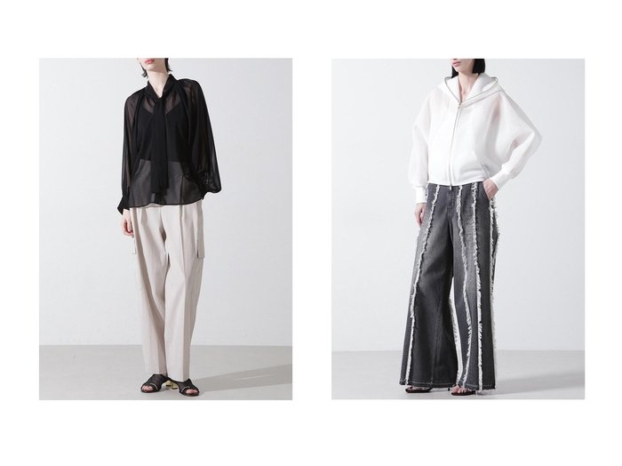 【hueLe Museum/ヒューエルミュージアム】の【STUMBLY】Fringe Combination Denim&【hLM】ドライツイルカーゴパンツ おすすめ人気トレンドファッション通販アイテム 人気、トレンドファッション・服の通販 founy(ファニー) ファッション Fashion レディースファッション WOMEN パンツ Pants カーゴパンツ Cargo Pants パイピング Piping シンプル Simple スタイリッシュ Stylish デニム Denim ヴィンテージ Vintage |ID:crp329100000216823