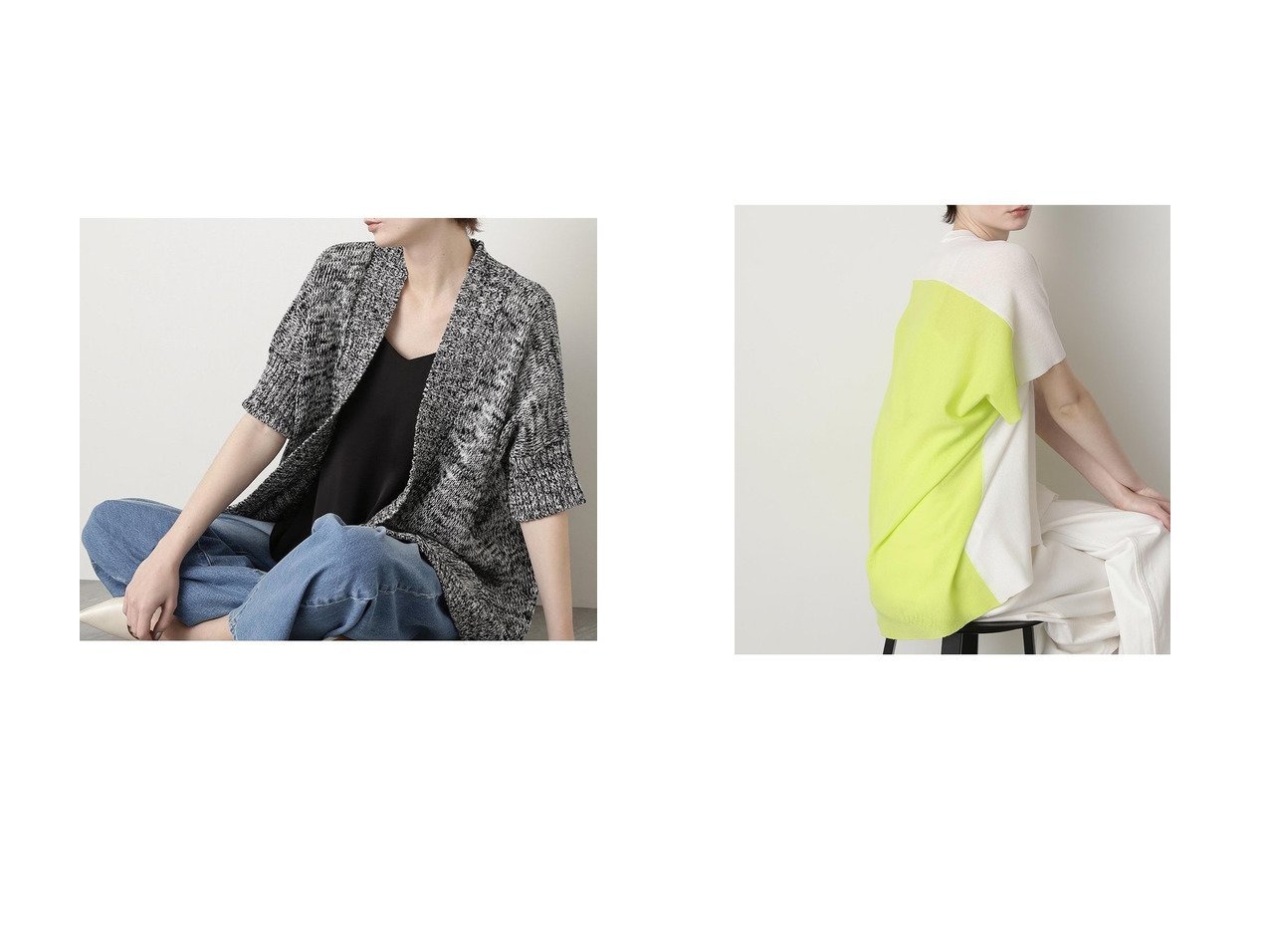 【hueLe Museum/ヒューエルミュージアム】の【STUMBLY】Color Block Pullover&【STUMBLY】Sleeveless Cardigan おすすめ人気トレンドファッション通販アイテム インテリア・キッズ・メンズ・レディースファッション・服の通販 founy(ファニー) 　ファッション　Fashion　レディースファッション　WOMEN　トップス・カットソー　Tops/Tshirt　ニット　Knit Tops　カーディガン　Cardigans　プルオーバー　Pullover　パターン　Pattern　ミックス　Mix　リラックス　Relax　シンプル　Simple　夏　Summer　ブラック系　Black　ホワイト系　White　ブルー系　Blue　|ID:crp329100000216825