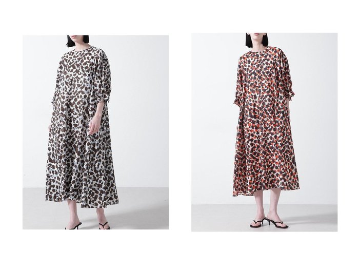 【hueLe Museum/ヒューエルミュージアム】の【STUMBLY】Printed Maxi Dress おすすめ人気トレンドファッション通販アイテム 人気、トレンドファッション・服の通販 founy(ファニー) ファッション Fashion レディースファッション WOMEN ワンピース Dress ドレス Party Dresses チュニック Tunic マキシワンピース Maxi Dress オーガンジー Organdy チュニック Tunic ドット Dot ドレス Dress プリント Print レオパード Leopard ロング Long |ID:crp329100000216827