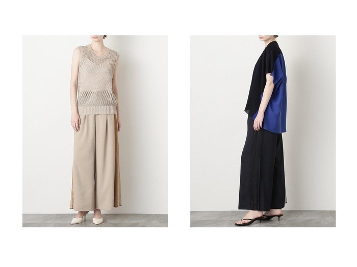 【hueLe Museum/ヒューエルミュージアム】の【STUMBLY】Side Ribbon Pants おすすめ人気トレンドファッション通販アイテム 人気、トレンドファッション・服の通販 founy(ファニー) ファッション Fashion レディースファッション WOMEN パンツ Pants オーガンジー Organdy エレガント 上品 Elegant |ID:crp329100000216830