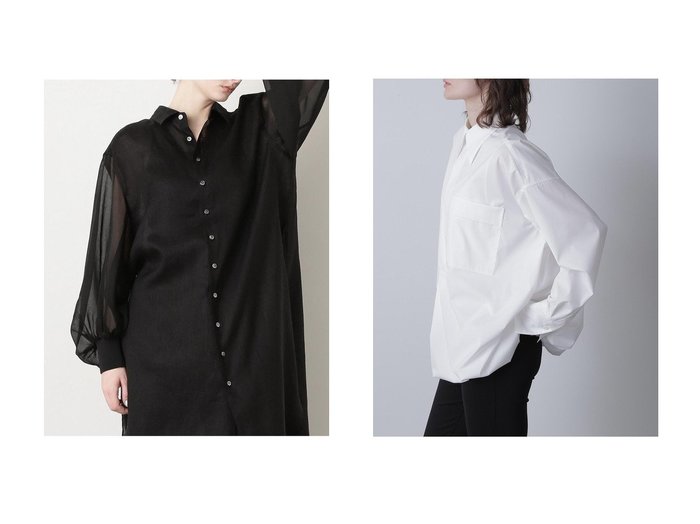 【hueLe Museum/ヒューエルミュージアム】の【STUMBLY】Baloon Silhouette Shirts&【STUMBLY】Sheer Combi Long Shirts おすすめ人気トレンドファッション通販アイテム 人気、トレンドファッション・服の通販 founy(ファニー) ファッション Fashion レディースファッション WOMEN トップス・カットソー Tops/Tshirt シャツ/ブラウス Shirts/Blouses オーガンジー Organdy カフス Cuffs シンプル Simple スリーブ Sleeve バランス Balance メンズ Mens リネン Linen ロング Long 再入荷 Restock/Back In Stock/Re Arrival ダブル Double バルーン Balloon ブラウジング Browsing |ID:crp329100000216833