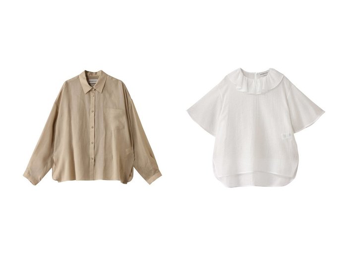 【DEPAREILLE/デパリエ】のコットンナイロンシアーラッフルブラウス&ラミーレギュラーカラーシャツ 【トップス、カットソー】 おすすめ人気トレンドファッション通販アイテム インテリア・キッズ・メンズ・レディースファッション・服の通販 founy(ファニー) https://founy.com/ ファッション Fashion レディースファッション WOMEN トップス・カットソー Tops/Tshirt シャツ/ブラウス Shirts/Blouses エレガント 上品 Elegant シアー Sheer スリーブ Sleeve ハーフ Half フェミニン Feminine ラッフル Raffle ロング Long 夏 Summer NEW・新作・新着・新入荷 New Arrivals 春 Spring S/S・春夏 Ss・Spring/Summer |ID:crp329100000216849