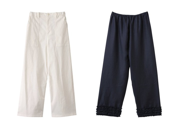 【HOUSE OF LOTUS/ハウス オブ ロータス】のピケストレッチベイカーパンツ&リネンフリルパンツ 【通販サイトで人気ランキング上位、おすすめ!レディースファッション通販】   おすすめ人気トレンドファッション通販アイテム 人気、トレンドファッション・服の通販 founy(ファニー) ファッション Fashion レディースファッション WOMEN パンツ Pants アンダー Under フリル Frills NEW・新作・新着・新入荷 New Arrivals ストレッチ Stretch ストレート Straight パッチ Patch ポケット Pocket リラックス Relax |ID:crp329100000216898