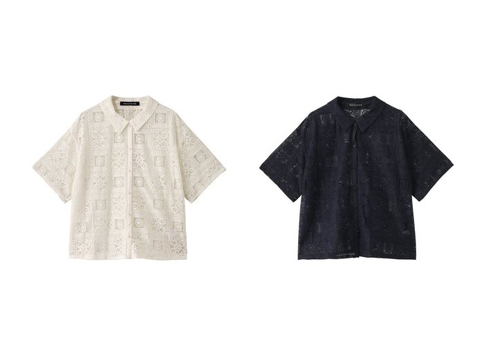 【mizuiro ind/ミズイロ インド】のtile lace shirt シャツ 【トップス、カットソー】 おすすめ人気トレンドファッション通販アイテム 人気、トレンドファッション・服の通販 founy(ファニー) ファッション Fashion レディースファッション WOMEN トップス・カットソー Tops/Tshirt シャツ/ブラウス Shirts/Blouses インナー Inner シアー Sheer ショート Short スリーブ Sleeve レース Race NEW・新作・新着・新入荷 New Arrivals |ID:crp329100000216920