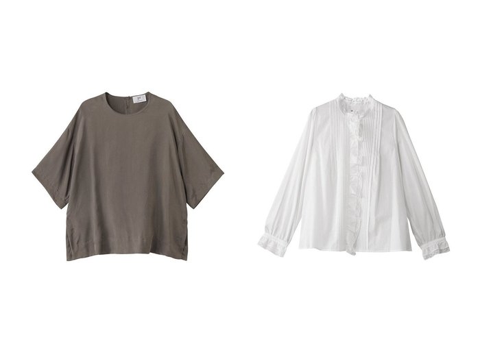 【1er Arrondissement/プルミエ アロンディスモン】のキュプラフィブリルTブラウス&【Bilitis dix-sept ans/ビリティス ディセッタン】のクラシックブラウス 【トップス、カットソー】 おすすめ人気トレンドファッション通販アイテム 人気、トレンドファッション・服の通販 founy(ファニー) ファッション Fashion レディースファッション WOMEN トップス・カットソー Tops/Tshirt シャツ/ブラウス Shirts/Blouses とろみ Thickness キュプラ Cupra ショート Short シンプル Simple スリット Slit スリーブ Sleeve セットアップ Set Up エレガント 上品 Elegant NEW・新作・新着・新入荷 New Arrivals |ID:crp329100000216922