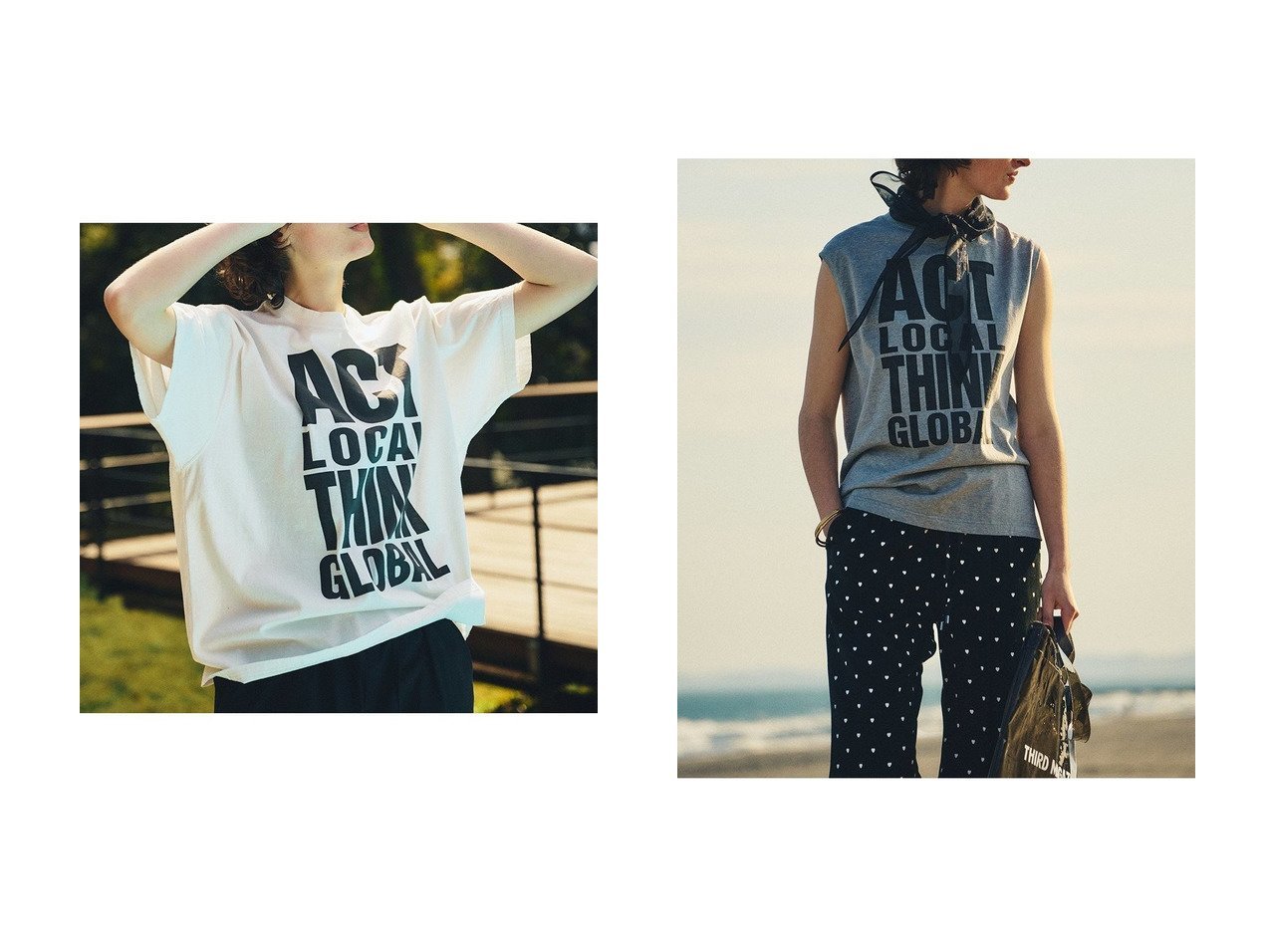 【THIRD MAGAZINE/サードマガジン】の【KATHARINE HAMNETT x THIRD MAGAZINE】限定ノースリーブTシャツ&【KATHARINE HAMNETT x THIRD MAGAZINE】限定スローガンTシャツ 【通販サイトで人気ランキング上位、おすすめ!レディースファッション通販 / Popular clothes】  おすすめ人気トレンドファッション通販アイテム インテリア・キッズ・メンズ・レディースファッション・服の通販 founy(ファニー) 　ファッション　Fashion　レディースファッション　WOMEN　トップス・カットソー　Tops/Tshirt　シャツ/ブラウス　Shirts/Blouses　ロング / Tシャツ　T-Shirts　カットソー　Cut and Sewn　キャミソール / ノースリーブ　No Sleeves　グラフィック　Graphic　コラボ　Collaboration　ショート　Short　スリーブ　Sleeve　バランス　Balance　ビンテージ　Vintage　プリント　Print　NEW・新作・新着・新入荷　New Arrivals　ホワイト系　White　グレー系　Gray　|ID:crp329100000216949