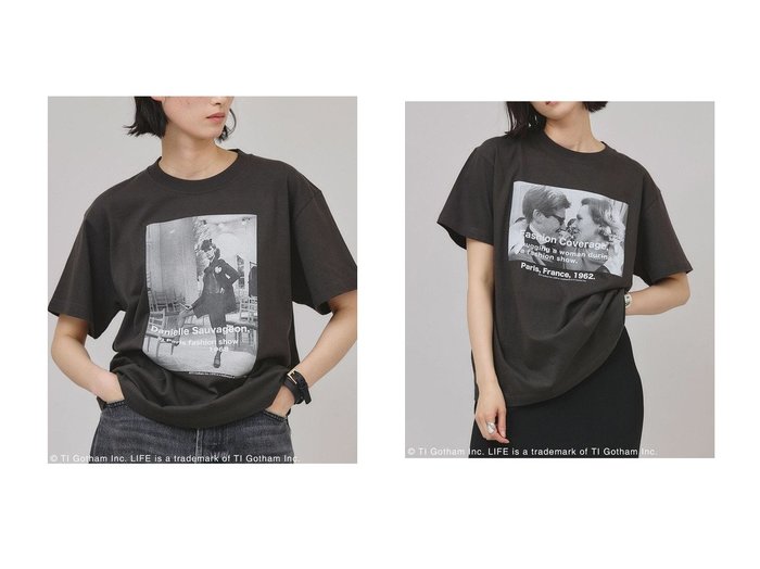 【Curensology/カレンソロジー】の【LIFE PICTURE COLLECTION】別注SLTシャツ(ヨコ)&【LIFE PICTURE COLLECTION】別注SLTシャツ(タテ) 【通販サイトで人気ランキング上位、おすすめ!レディースファッション通販 / Popular clothes】  おすすめ人気トレンドファッション通販アイテム 人気、トレンドファッション・服の通販 founy(ファニー) ファッション Fashion レディースファッション WOMEN トップス・カットソー Tops/Tshirt シャツ/ブラウス Shirts/Blouses ロング / Tシャツ T-Shirts カットソー Cut and Sewn おすすめ Recommend アクセサリー Accessories インナー Inner カットソー Cut And Sew ショート Short シンプル Simple ジャケット Jacket スペシャル Special スリーブ Sleeve フロント Front プリント Print モノトーン Monotone ロング Long 再入荷 Restock/Back In Stock/Re Arrival 別注 Special Order 夏 Summer 春 Spring 洗える Washable |ID:crp329100000216953