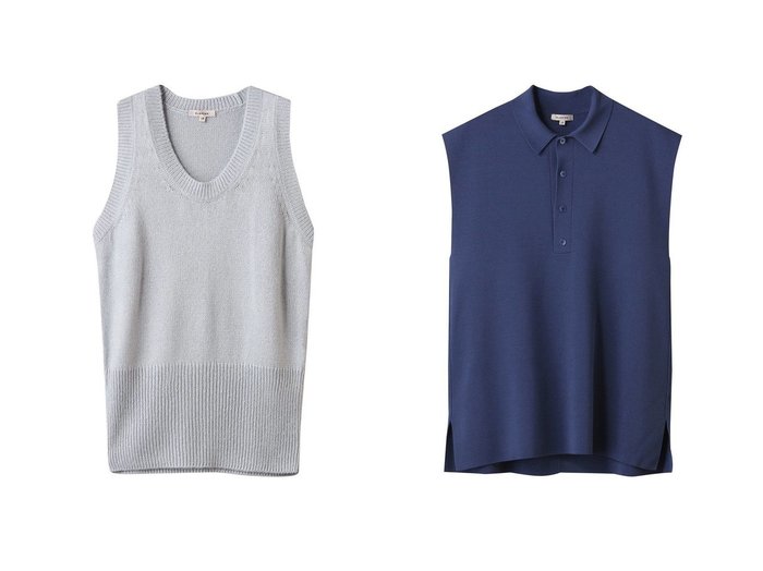 【BLAMINK/ブラミンク】のコットン14Gレギュラーノースリーブニット&シルク7G Uネックベスト 【】トップス、カットソー おすすめ人気トレンドファッション通販アイテム 人気、トレンドファッション・服の通販 founy(ファニー) ファッション Fashion レディースファッション WOMEN トップス・カットソー Tops/Tshirt ニット Knit Tops ベスト/ジレ Gilets/Vests プルオーバー Pullover キャミソール / ノースリーブ No Sleeves シルク Silk シンプル Simple トレンド Trend ベスト Vest ボトム Bottom エレガント 上品 Elegant 夏 Summer NEW・新作・新着・新入荷 New Arrivals 春 Spring S/S・春夏 Ss・Spring/Summer ショルダー Shoulder ノースリーブ No Sleeve ベーシック Basic |ID:crp329100000216960