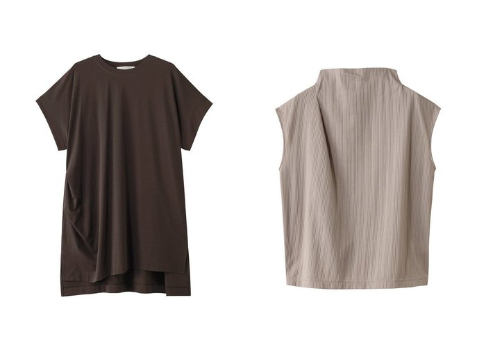 【PLAIN PEOPLE/プレインピープル】のJSリップルデザインカットソー&ハイツイストフライスチュニック丈トップス トップス、カットソー おすすめ人気トレンドファッション通販アイテム 人気、トレンドファッション・服の通販 founy(ファニー) ファッション Fashion レディースファッション WOMEN トップス・カットソー Tops/Tshirt シャツ/ブラウス Shirts/Blouses ロング / Tシャツ T-Shirts カットソー Cut and Sewn おすすめ Recommend ショート Short シンプル Simple スリーブ Sleeve バランス Balance ヘムライン Hemline ベーシック Basic エレガント 上品 Elegant 今季 This Season NEW・新作・新着・新入荷 New Arrivals |ID:crp329100000216964