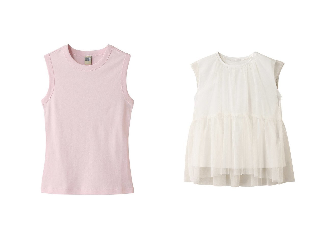 【allureville/アルアバイル】の【FLORE FLORE】 ESME TANK&チュールドッキングイレヘムプルオーバー トップス、カットソー おすすめ人気トレンドファッション通販アイテム インテリア・キッズ・メンズ・レディースファッション・服の通販 founy(ファニー) 　ファッション　Fashion　レディースファッション　WOMEN　トップス・カットソー　Tops/Tshirt　キャミソール / ノースリーブ　No Sleeves　シャツ/ブラウス　Shirts/Blouses　ロング / Tシャツ　T-Shirts　カットソー　Cut and Sewn　プルオーバー　Pullover　インナー　Inner　キャミソール　Camisole　シンプル　Simple　ジャケット　Jacket　タンク　Tank　ロング　Long　NEW・新作・新着・新入荷　New Arrivals　ホワイト系　White　レッド系　Red　オレンジ系　Orange　ブラック系　Black　|ID:crp329100000216966