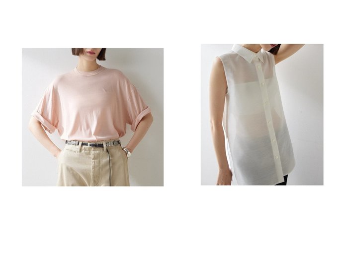 【Whim Gazette/ウィムガゼット】のシアービッグTシャツ&シアーノースリーブシャツ おすすめ人気トレンドファッション通販アイテム 人気、トレンドファッション・服の通販 founy(ファニー) 　ファッション　Fashion　レディースファッション　WOMEN　トップス・カットソー　Tops/Tshirt　シャツ/ブラウス　Shirts/Blouses　ロング / Tシャツ　T-Shirts　カットソー　Cut and Sewn　キャミソール / ノースリーブ　No Sleeves　シアー　Sheer　ショート　Short　スリーブ　Sleeve　ベビー　Baby　ボトム　Bottom　NEW・新作・新着・新入荷　New Arrivals　|ID:crp329100000216974