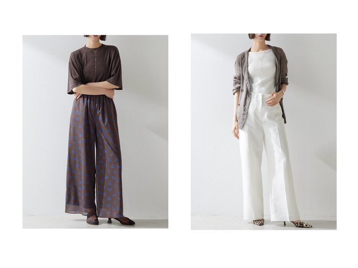 【Whim Gazette/ウィムガゼット】のシアーフラワーパンツ&シアーハイウエストパンツ おすすめ人気トレンドファッション通販アイテム 人気、トレンドファッション・服の通販 founy(ファニー) 　ファッション　Fashion　レディースファッション　WOMEN　パンツ　Pants　おすすめ　Recommend　オーガンジー　Organdy　シルク　Silk　セットアップ　Set Up　センター　Center　ワイド　Wide　エレガント 上品　Elegant　NEW・新作・新着・新入荷　New Arrivals　|ID:crp329100000216976