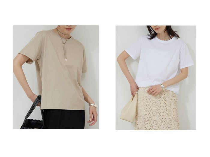 【GALLARDAGALANTE/ガリャルダガランテ】の【La nature linge】ベーシッククルーTee おすすめ人気トレンドファッション通販アイテム 人気、トレンドファッション・服の通販 founy(ファニー) 　ファッション　Fashion　レディースファッション　WOMEN　トップス・カットソー　Tops/Tshirt　シャツ/ブラウス　Shirts/Blouses　ロング / Tシャツ　T-Shirts　カットソー　Cut and Sewn　おすすめ　Recommend　インナー　Inner　サロペット　Overalls　ショート　Short　シンプル　Simple　ジャケット　Jacket　スリーブ　Sleeve　バランス　Balance　ベーシック　Basic　NEW・新作・新着・新入荷　New Arrivals　|ID:crp329100000216990