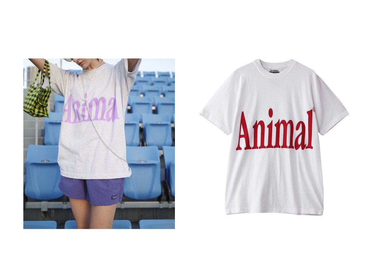 【RHC Ron Herman/アールエイチシー ロンハーマン】の【RHC別注】【STUDIO WE ARE ALL ANIMALS】Animals Letter Tシャツ おすすめ人気トレンドファッション通販アイテム インテリア・キッズ・メンズ・レディースファッション・服の通販 founy(ファニー) 　ファッション　Fashion　レディースファッション　WOMEN　トップス・カットソー　Tops/Tshirt　シャツ/ブラウス　Shirts/Blouses　ロング / Tシャツ　T-Shirts　カットソー　Cut and Sewn　ショート　Short　スリーブ　Sleeve　プリント　Print　別注　Special Order　NEW・新作・新着・新入荷　New Arrivals　ホワイト系　White　ブラック系　Black　グレー系　Gray　|ID:crp329100000217044