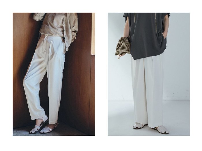 【1er Arrondissement/プルミエ アロンディスモン】の2タックツイルパンツ&【富岡佳子×1er Arrondissement】ワンタックイージースラックス おすすめ人気トレンドファッション通販アイテム 人気、トレンドファッション・服の通販 founy(ファニー) ファッション Fashion レディースファッション WOMEN パンツ Pants なめらか Smooth エレガント 上品 Elegant スラックス Slacks ハイライズ High Rise NEW・新作・新着・新入荷 New Arrivals |ID:crp329100000217051
