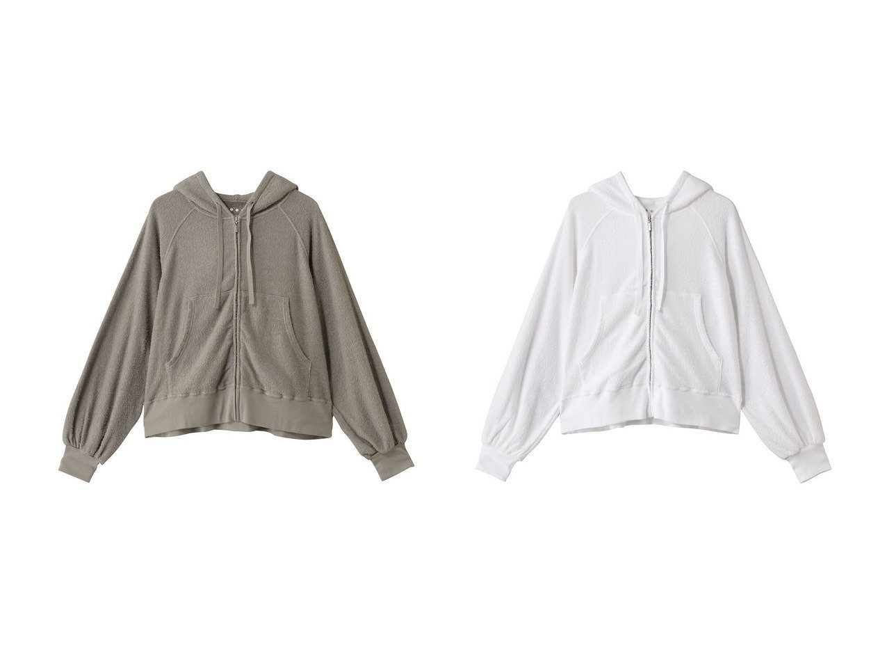 【three dots/スリー ドッツ】のダブルパイル ジップアップフーディ トップス、カットソー おすすめ人気トレンドファッション通販アイテム インテリア・キッズ・メンズ・レディースファッション・服の通販 founy(ファニー) 　ファッション　Fashion　レディースファッション　WOMEN　トップス・カットソー　Tops/Tshirt　シャツ/ブラウス　Shirts/Blouses　パーカ　Sweats　ロング / Tシャツ　T-Shirts　スウェット　Sweat　カットソー　Cut and Sewn　おすすめ　Recommend　シンプル　Simple　セットアップ　Set Up　タオル　Towel　ダブル　Double　ビーチ　Beach　NEW・新作・新着・新入荷　New Arrivals　ホワイト系　White　グレー系　Gray　ブラック系　Black　ベージュ系　Beige　|ID:crp329100000217062