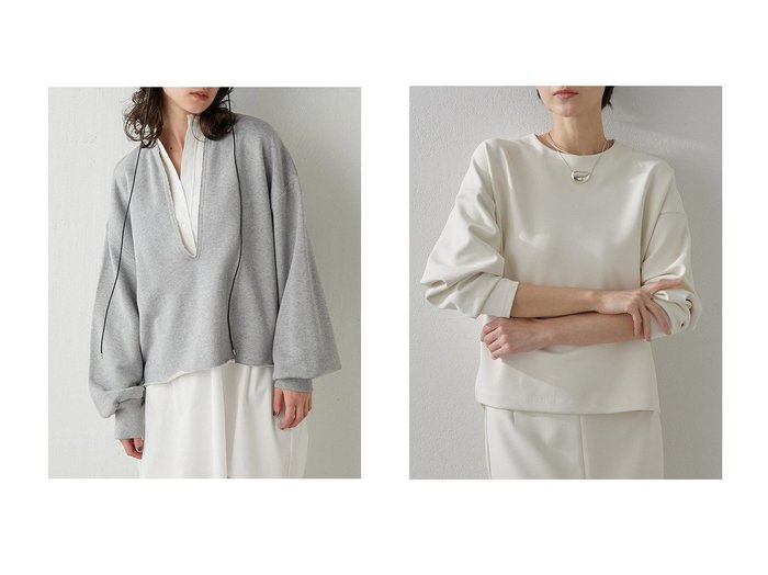 【Whim Gazette/ウィムガゼット】のダンボールクルーネックプルオーバー&スウェットVネックプルオーバー2 トップス、カットソー おすすめ人気トレンドファッション通販アイテム インテリア・キッズ・メンズ・レディースファッション・服の通販 founy(ファニー) https://founy.com/ ファッション Fashion レディースファッション WOMEN トップス・カットソー Tops/Tshirt シャツ/ブラウス Shirts/Blouses パーカ Sweats ロング / Tシャツ T-Shirts プルオーバー Pullover スウェット Sweat カットソー Cut and Sewn Vネック V-Neck おすすめ Recommend キャミソール Camisole クロップド Cropped スウェット Sweat NEW・新作・新着・新入荷 New Arrivals 日本製 Made In Japan コンパクト Compact シンプル Simple スリーブ Sleeve セットアップ Set Up フォルム Form リラックス Relax ロング Long エレガント 上品 Elegant 軽量 Lightweight |ID:crp329100000217080