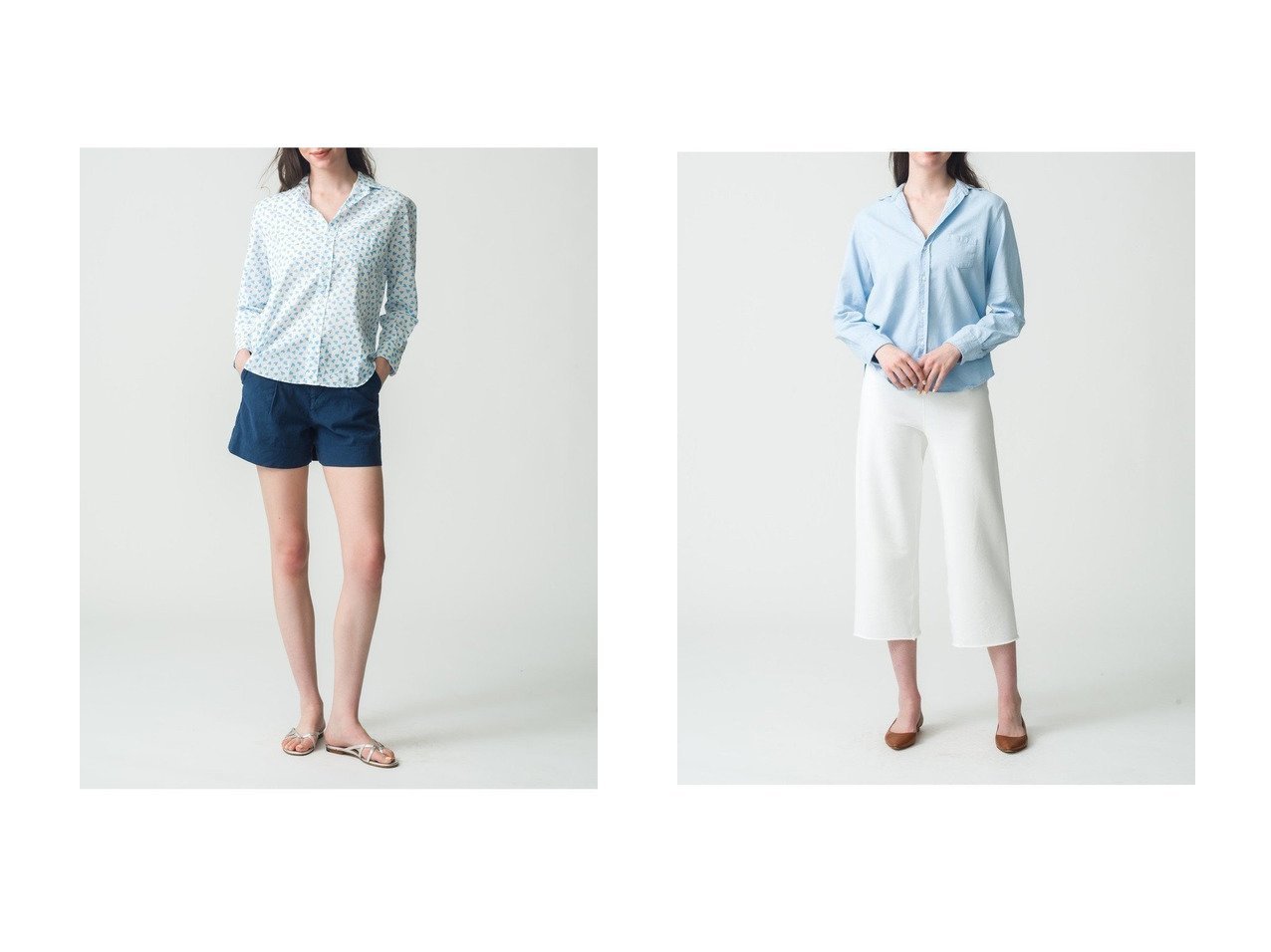 【Frank&Eileen/フランク&アイリーン】のEILEEN イタリアンコットン ハートプリントシャツ&EILEEN イタリアンフェイマスデニム カラーシャツ トップス、カットソー おすすめ人気トレンドファッション通販アイテム インテリア・キッズ・メンズ・レディースファッション・服の通販 founy(ファニー) 　ファッション　Fashion　レディースファッション　WOMEN　トップス・カットソー　Tops/Tshirt　シャツ/ブラウス　Shirts/Blouses　スリーブ　Sleeve　デニム　Denim　プリント　Print　ロング　Long　NEW・新作・新着・新入荷　New Arrivals　ホワイト系　White　レッド系　Red　ブルー系　Blue　|ID:crp329100000217087