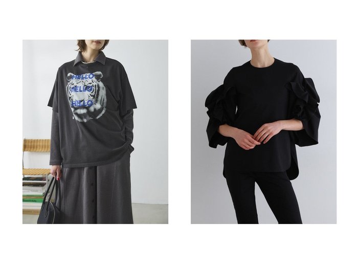 【LE PHIL/ル フィル】のハイストレッチポンチカットソー&【Oblada/オブラダ】のTIGER Tシャツ トップス、カットソー おすすめ人気トレンドファッション通販アイテム インテリア・キッズ・メンズ・レディースファッション・服の通販 founy(ファニー) https://founy.com/ ファッション Fashion レディースファッション WOMEN トップス・カットソー Tops/Tshirt シャツ/ブラウス Shirts/Blouses ロング / Tシャツ T-Shirts カットソー Cut and Sewn ショート Short スリーブ Sleeve デニム Denim トレンド Trend フェミニン Feminine プリント Print NEW・新作・新着・新入荷 New Arrivals |ID:crp329100000217088