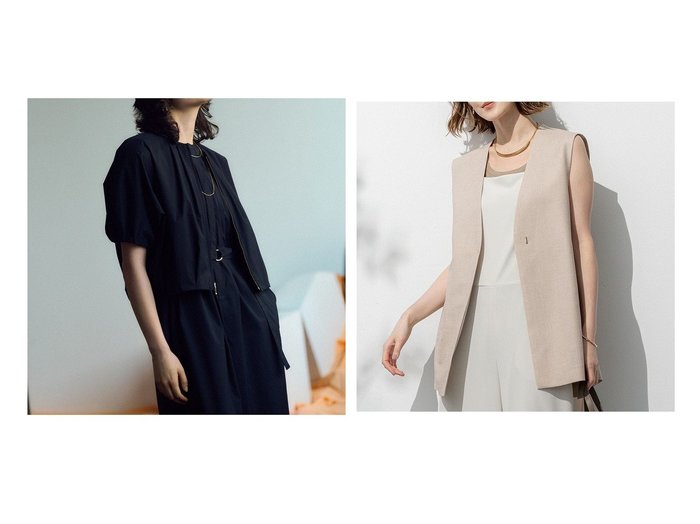 【NIJYUSANKU/23区】の【/撥水性/接触冷感】ストレッチライトタイプライター コンパクトブルゾン&【/洗える】トリアセスラブストレッチ ジレ おすすめ人気トレンドファッション通販アイテム 人気、トレンドファッション・服の通販 founy(ファニー) ファッション Fashion レディースファッション WOMEN アウター Coat Outerwear ジャケット Jackets ブルゾン Blouson/Jackets 春 Spring ギャザー Gather コンパクト Compact ジャケット Jacket セットアップ Set Up タイプライター Typewriter バランス Balance フォルム Form ブルゾン Blouson ボトム Bottom 半袖 Short Sleeve S/S・春夏 Ss・Spring/Summer NEW・新作・新着・新入荷 New Arrivals 夏 Summer 2025年 2025 2025春夏・S/S Ss,Spring/Summer,2025 |ID:crp329100000217119