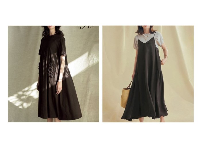 【NIJYUSANKU/23区】の【杏さん着用/接触冷感性】フィブリルツイル キャミソールフレアワンピース&【R(アール)】コットンリネン ポケットデザイン ワンピース おすすめ人気トレンドファッション通販アイテム 人気、トレンドファッション・服の通販 founy(ファニー) ファッション Fashion レディースファッション WOMEN ワンピース Dress 春 Spring 人気 Popularity ポケット Pocket 半袖 Short Sleeve モチーフ Motif リネン Linen S/S・春夏 Ss・Spring/Summer 夏 Summer 2025年 2025 2025春夏・S/S Ss,Spring/Summer,2025 |ID:crp329100000217122