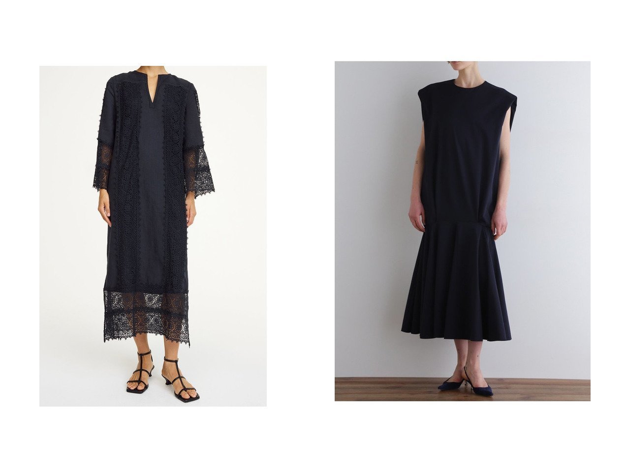 【BY MALENE BIRGER/バイ マレーネ ビルガー】のDELANE レースワンピース&【LE PHIL/ル フィル】のバックメッシュジャージワンピース ワンピース、ドレス おすすめ人気トレンドファッション通販アイテム インテリア・キッズ・メンズ・レディースファッション・服の通販 founy(ファニー) 　ファッション　Fashion　レディースファッション　WOMEN　ワンピース　Dress　チュニック　Tunic　キャミソール　Camisole　チュニック　Tunic　ドレス　Dress　リゾート　Resort　レース　Race　夏　Summer　NEW・新作・新着・新入荷　New Arrivals　ホワイト系　White　ブラック系　Black　ブラウン系　Brown　ブルー系　Blue　|ID:crp329100000217131