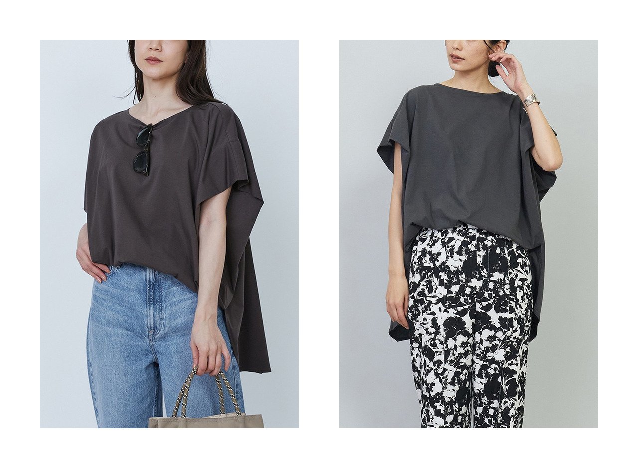 【1er Arrondissement/プルミエ アロンディスモン】のプレミアム天竺ニュアンストップス トップス、カットソー おすすめ人気トレンドファッション通販アイテム インテリア・キッズ・メンズ・レディースファッション・服の通販 founy(ファニー) 　ファッション　Fashion　レディースファッション　WOMEN　トップス・カットソー　Tops/Tshirt　シャツ/ブラウス　Shirts/Blouses　カットソー　Cut And Sew　ショート　Short　スリーブ　Sleeve　プレミアム　Premium　人気　Popularity　定番　Standard　NEW・新作・新着・新入荷　New Arrivals　ホワイト系　White　ブラウン系　Brown　グレー系　Gray　ブラック系　Black　|ID:crp329100000217150