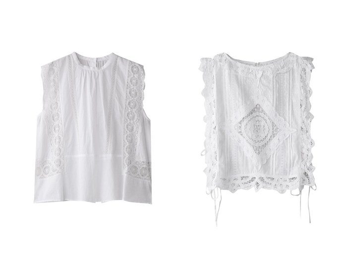 【heliopole/エリオポール】の【normment】COTTON MANNY LACE ノースリーブ&【SARA MALLIKA】COTTON BATTEN LACE RBN トップ トップス、カットソー おすすめ人気トレンドファッション通販アイテム インテリア・キッズ・メンズ・レディースファッション・服の通販 founy(ファニー) https://founy.com/ ファッション Fashion レディースファッション WOMEN トップス・カットソー Tops/Tshirt キャミソール / ノースリーブ No Sleeves シャツ/ブラウス Shirts/Blouses おすすめ Recommend デニム Denim ノースリーブ No Sleeve フェミニン Feminine フレア Flare ボックス Box ボトム Bottom モノトーン Monotone レース Race NEW・新作・新着・新入荷 New Arrivals 無地 Plain Color シンプル Simple リボン Ribbon 今季 This Season |ID:crp329100000217168