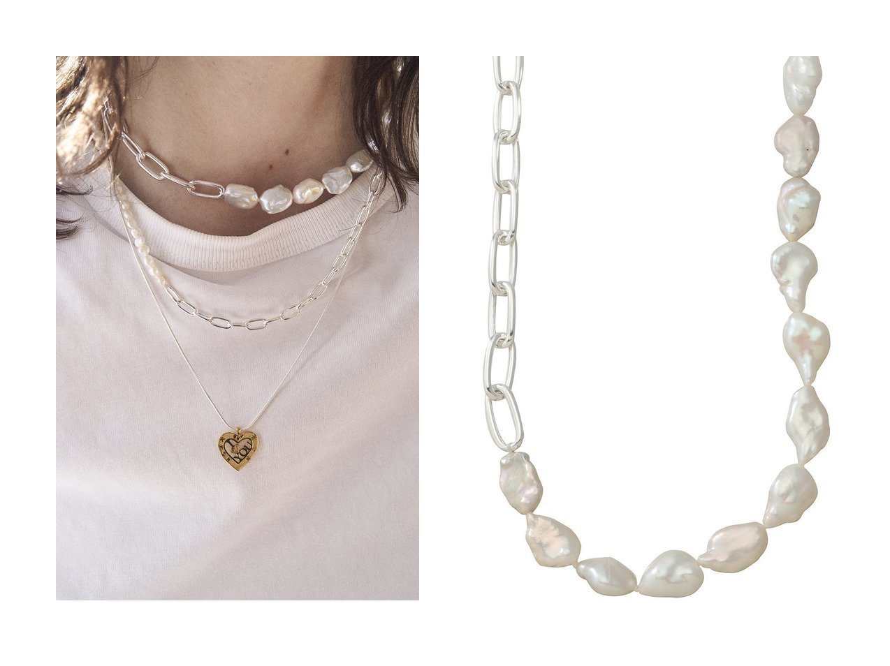 【KNOWHOW/ノウハウ】のBig Pearl Clip ネックレス おすすめ人気トレンドファッション通販アイテム インテリア・キッズ・メンズ・レディースファッション・服の通販 founy(ファニー) 　ファッション　Fashion　レディースファッション　WOMEN　ジュエリー　Jewelry　ネックレス　Necklaces　ユニセックス　Unisex　ショート　Short　シルバー　Silver　チェーン　Chain　ネックレス　Necklace　パーティ　Party　パール　Pearl　フェミニン　Feminine　エレガント 上品　Elegant　ゴールド系　Gold　|ID:crp329100000217195