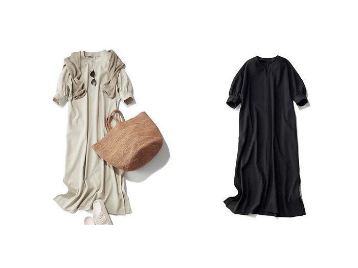 【12closet/トゥエルブクローゼット】の【福田麻琴さんコラボ】【洗える】リネン見えパフ袖ワンピース ワンピース、ドレス おすすめ人気トレンドファッション通販アイテム インテリア・キッズ・メンズ・レディースファッション・服の通販 founy(ファニー) https://founy.com/ ファッションモデル・俳優・女優 Models 女性 Women 福田麻琴 Fukuda Makoto ファッション Fashion レディースファッション WOMEN ワンピース Dress コラボ Collaboration シャンタン Shantung スリット Slit スリーブ Sleeve リネン Linen 洗える Washable |ID:crp329100000217196