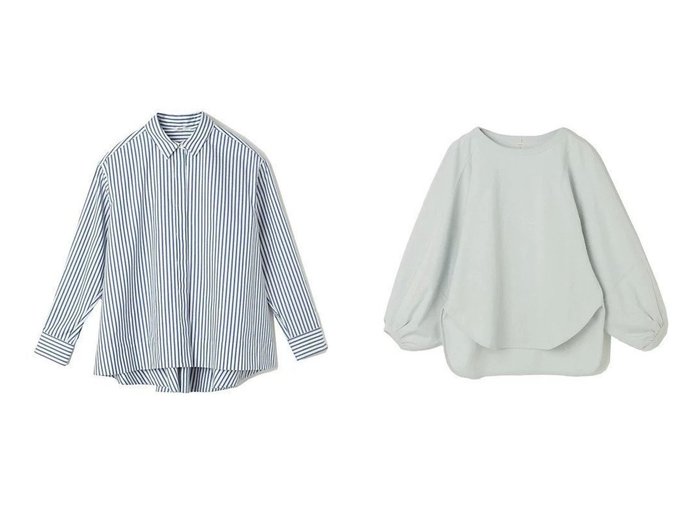 【eclat/エクラ】のビッグスリーブプルオーバー&【別注】バックフレアシャツ トップス、カットソー おすすめ人気トレンドファッション通販アイテム 人気、トレンドファッション・服の通販 founy(ファニー) ファッション Fashion レディースファッション WOMEN トップス・カットソー Tops/Tshirt プルオーバー Pullover シャツ/ブラウス Shirts/Blouses バッグ Bag エレガント 上品 Elegant シンプル Simple フォルム Form ボトム Bottom 別注 Special Order 洗える Washable |ID:crp329100000217200
