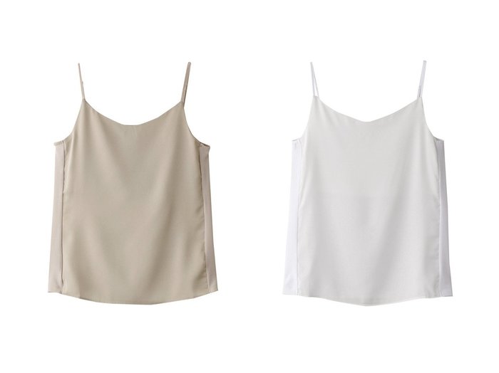【ANAYI/アナイ】のベア天サテンコンビキャミソール トップス、カットソー おすすめ人気トレンドファッション通販アイテム 人気、トレンドファッション・服の通販 founy(ファニー) 　ファッション　Fashion　レディースファッション　WOMEN　トップス・カットソー　Tops/Tshirt　キャミソール / ノースリーブ　No Sleeves　シャツ/ブラウス　Shirts/Blouses　ロング / Tシャツ　T-Shirts　カットソー　Cut and Sewn　キャミソール　Camisole　コンビ　Combination　サテン　Satin　ジャケット　Jacket　タンク　Tank　NEW・新作・新着・新入荷　New Arrivals　|ID:crp329100000217242