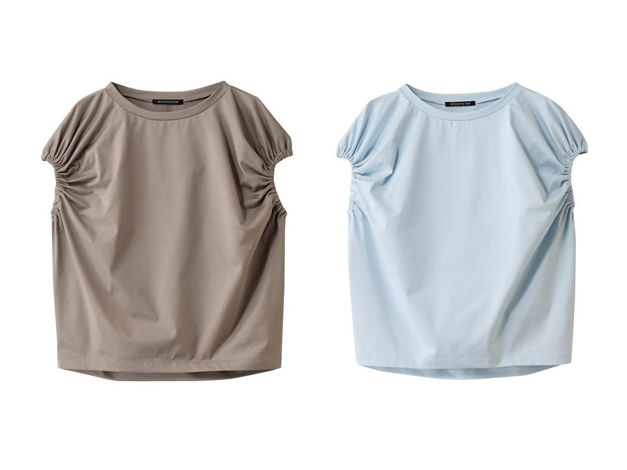 【mizuiro ind/ミズイロ インド】のgathered puff slv PO プルオーバー トップス、カットソー おすすめ人気トレンドファッション通販アイテム インテリア・キッズ・メンズ・レディースファッション・服の通販 founy(ファニー) 　ファッション　Fashion　レディースファッション　WOMEN　トップス・カットソー　Tops/Tshirt　シャツ/ブラウス　Shirts/Blouses　プルオーバー　Pullover　ギャザー　Gather　ショート　Short　スリーブ　Sleeve　フェミニン　Feminine　夏　Summer　NEW・新作・新着・新入荷　New Arrivals　春　Spring　S/S・春夏　Ss・Spring/Summer　ベージュ系　Beige　ブルー系　Blue　|ID:crp329100000217243