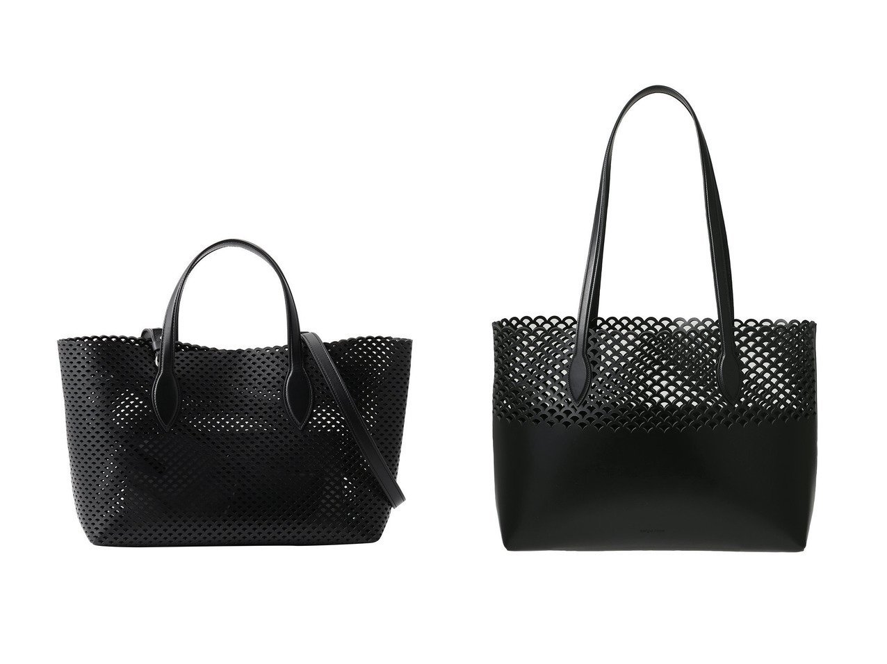 【SERGIO ROSSI/セルジオ ロッシ】のsrMICRO MERMAID MINI TOTE&srMERMAID TOTE バッグ・鞄 おすすめ人気トレンドファッション通販アイテム インテリア・キッズ・メンズ・レディースファッション・服の通販 founy(ファニー) 　ファッション　Fashion　レディースファッション　WOMEN　バッグ　Bag　オケージョン　Occasion　カッティング　Cutting　シェイプ　Shape　フラット　Flat　ポーチ　Pouch　マーメイド　Mermaid　NEW・新作・新着・新入荷　New Arrivals　ブラック系　Black　|ID:crp329100000217294