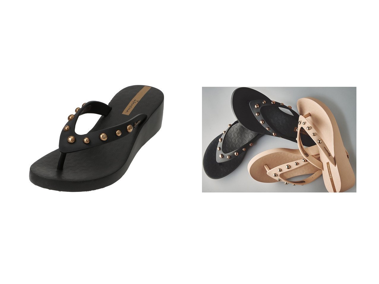 【Ipanema/イパネマ】のPLAT GLAM ビーチサンダル シューズ・靴 おすすめ人気トレンドファッション通販アイテム インテリア・キッズ・メンズ・レディースファッション・服の通販 founy(ファニー) 　ファッション　Fashion　レディースファッション　WOMEN　クッション　Cushion　サンダル　Sandals　スタッズ　Studs　ビーチ　Beach　フィット　Fit　夏　Summer　NEW・新作・新着・新入荷　New Arrivals　ブラック系　Black　|ID:crp329100000217299