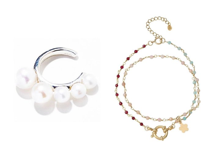 【IRIS 47/イリスフォーセブン】のpearl イヤーカフ&【by 164 PARIS/バイ サン スワサント キャトル パリ】のBABAブレスレット アクセサリー、ジュエリー おすすめ人気トレンドファッション通販アイテム 人気、トレンドファッション・服の通販 founy(ファニー) ファッション Fashion レディースファッション WOMEN ジュエリー Jewelry リング Rings イヤリング Earrings ブレスレット Bracelets バングル Bangles おすすめ Recommend イヤリング Earrings イヤーカフ Ear Cuff エレガント 上品 Elegant パール Pearl 片耳 One Ear カラフル Colorful チェーン Chain デニム Denim パーティ Party フェミニン Feminine ブレスレット Bracelet モチーフ Motif 再入荷 Restock/Back In Stock/Re Arrival |ID:crp329100000217305
