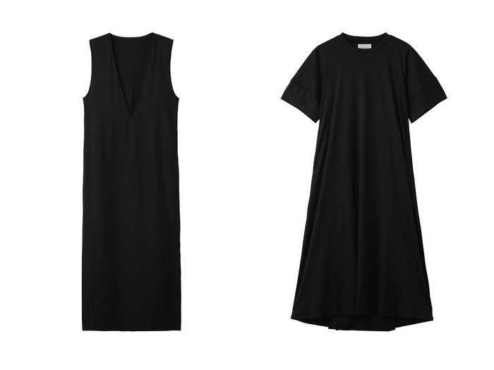 【MIDIUMISOLID/ミディウミソリッド】のslv switching A line OP.S ワンピース&【j./ジェイドット】のビンテージサテン深Vネックワンピース ワンピース、ドレス おすすめ人気トレンドファッション通販アイテム 人気、トレンドファッション・服の通販 founy(ファニー) ファッション Fashion レディースファッション WOMEN ワンピース Dress チュニック Tunic おすすめ Recommend サテン Satin ジュエリー Jewelry チュニック Tunic リュクス Luxe ロング Long エレガント 上品 Elegant NEW・新作・新着・新入荷 New Arrivals シアー Sheer スリーブ Sleeve ヘムライン Hemline 夏 Summer 帽子 Hat 春 Spring S/S・春夏 Ss・Spring/Summer |ID:crp329100000217333