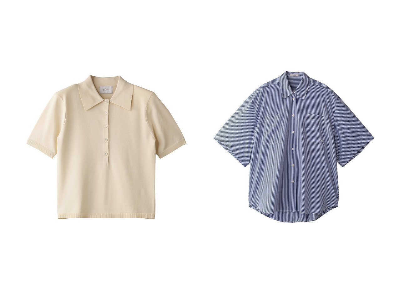 【CLANE/クラネ】のシャツ&トップス トップス、カットソー おすすめ人気トレンドファッション通販アイテム インテリア・キッズ・メンズ・レディースファッション・服の通販 founy(ファニー) 　ファッション　Fashion　レディースファッション　WOMEN　トップス・カットソー　Tops/Tshirt　ニット　Knit Tops　プルオーバー　Pullover　シャツ/ブラウス　Shirts/Blouses　コンパクト　Compact　デニム　Denim　マニッシュ　Mannish　NEW・新作・新着・新入荷　New Arrivals　イエロー系　Yellow　ブルー系　Blue　ブラック系　Black　ホワイト系　White　グレー系　Gray　|ID:crp329100000217340