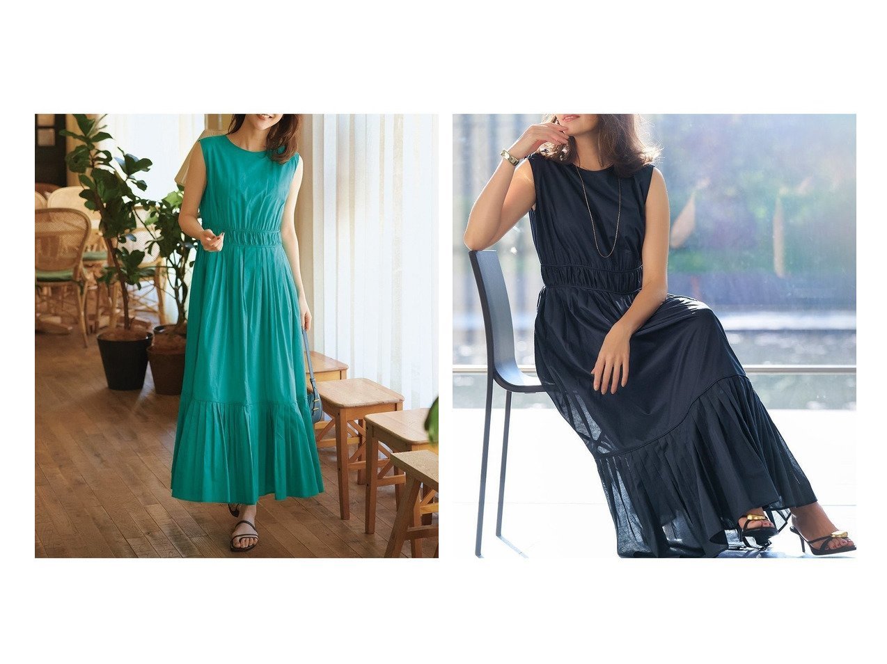 【DoCLASSE/ドゥクラッセ】のコットンローン・プリーツヘムワンピース 40代50代からの婦人服【通販サイトで人気ランキング上位、おすすめ!レディースファッション通販 / Popular clothes】   おすすめ人気トレンドファッション通販アイテム インテリア・キッズ・メンズ・レディースファッション・服の通販 founy(ファニー) 　ファッション　Fashion　レディースファッション　WOMEN　ワンピース　Dress　NEW・新作・新着・新入荷　New Arrivals　なめらか　Smooth　カッティング　Cutting　ギャザー　Gather　ティアード　Tiered　ノースリーブ　No Sleeve　プリーツ　Pleats　ブルー系　Blue　|ID:crp329100000217359