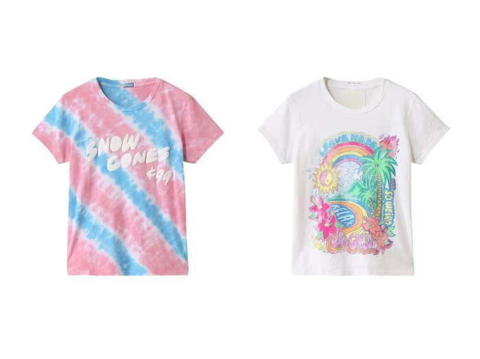 【MOTHER/マザー】のSNOW CONES プリントTシャツ(SWO)&【SUPERIOR】SO CHILL プリントTシャツ(SHI) おすすめ人気トレンドファッション通販アイテム 人気、トレンドファッション・服の通販 founy(ファニー) 　ファッション　Fashion　レディースファッション　WOMEN　トップス・カットソー　Tops/Tshirt　シャツ/ブラウス　Shirts/Blouses　ロング / Tシャツ　T-Shirts　カットソー　Cut and Sewn　ショート　Short　スリーブ　Sleeve　プリント　Print　夏　Summer　NEW・新作・新着・新入荷　New Arrivals　春　Spring　S/S・春夏　Ss・Spring/Summer　|ID:crp329100000217377