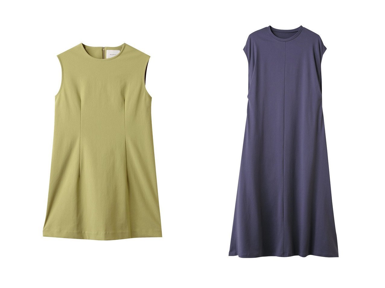 【MIDIUMISOLID/ミディウミソリッド】のside tucked flare OP.S ワンピース&rib fit tunic.S チュニック ワンピース、ドレス おすすめ人気トレンドファッション通販アイテム インテリア・キッズ・メンズ・レディースファッション・服の通販 founy(ファニー) 　ファッション　Fashion　レディースファッション　WOMEN　ワンピース　Dress　チュニック　Tunic　なめらか　Smooth　シンプル　Simple　センター　Center　チュニック　Tunic　バランス　Balance　フィット　Fit　フレア　Flare　ボトム　Bottom　NEW・新作・新着・新入荷　New Arrivals　イエロー系　Yellow　グレー系　Gray　ブラック系　Black　|ID:crp329100000217380
