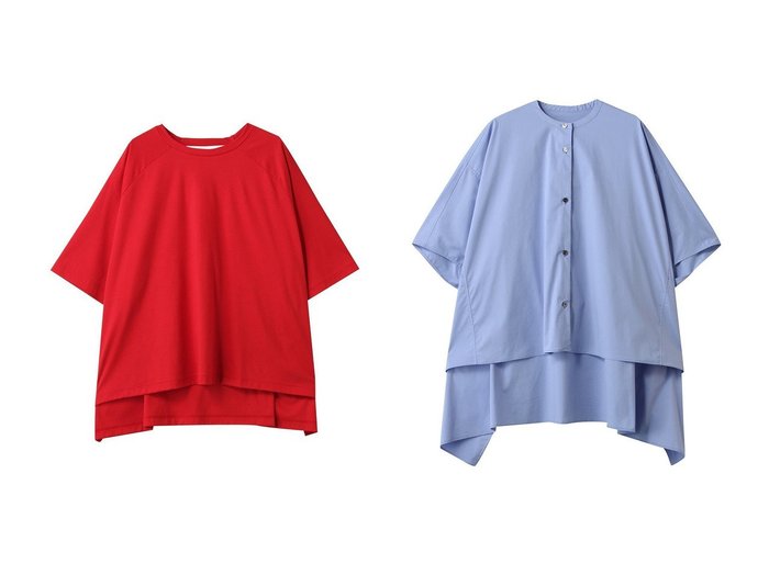 【ESSEN LAUTREAMONT/エッセン ロートレアモン】の80 smooth ジャージーポンチョTシャツ&Cストレッチブロードスクエアブラウス トップス、カットソー おすすめ人気トレンドファッション通販アイテム 人気、トレンドファッション・服の通販 founy(ファニー) ファッション Fashion レディースファッション WOMEN アウター Coat Outerwear ポンチョ Ponchos トップス・カットソー Tops/Tshirt シャツ/ブラウス Shirts/Blouses ロング / Tシャツ T-Shirts カットソー Cut and Sewn ショート Short ジャージー Jersey スリット Slit スリーブ Sleeve ハーフ Half ポンチョ Poncho NEW・新作・新着・新入荷 New Arrivals |ID:crp329100000217387