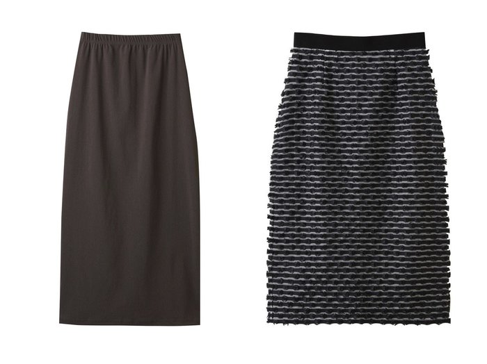 【DESIGN WORKS/デザイン ワークス】のボーダーカットJQスカート&【MIDIUMISOLID/ミディウミソリッド】のrib fit long SK.S スカート おすすめ人気トレンドファッション通販アイテム 人気、トレンドファッション・服の通販 founy(ファニー) ファッション Fashion レディースファッション WOMEN スカート Skirt ロングスカート Long Skirt ストレッチ Stretch ストレート Straight スリット Slit ロング Long 定番 Standard NEW・新作・新着・新入荷 New Arrivals |ID:crp329100000217405