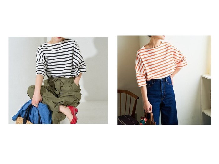 FREAK’S STORE フリークスストア レディースボートネックバスクボーダーオーバーサイズ半袖Tシャツ 限定展開 25SS おすすめ人気トレンドファッション通販アイテム 人気、トレンドファッション・服の通販 founy(ファニー) ファッション Fashion レディースファッション WOMEN トップス・カットソー Tops/Tshirt シャツ/ブラウス Shirts/Blouses ロング / Tシャツ T-Shirts 2025年 2025 2025春夏・S/S Ss,Spring/Summer,2025 半袖 Short Sleeve |ID:crp329100000217443