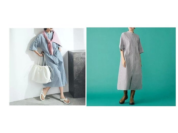 自然の彩りと快適さを纏うハーブノーカラー半袖ワンピース【TICCA】 おすすめ人気トレンドファッション通販アイテム 人気、トレンドファッション・服の通販 founy(ファニー) ファッション Fashion レディースファッション WOMEN トップス・カットソー Tops/Tshirt シャツ/ブラウス Shirts/Blouses カフス Cuffs バランス Balance ポケット Pocket 半袖 Short Sleeve 羽織 Haori ロング Long |ID:crp329100000217450