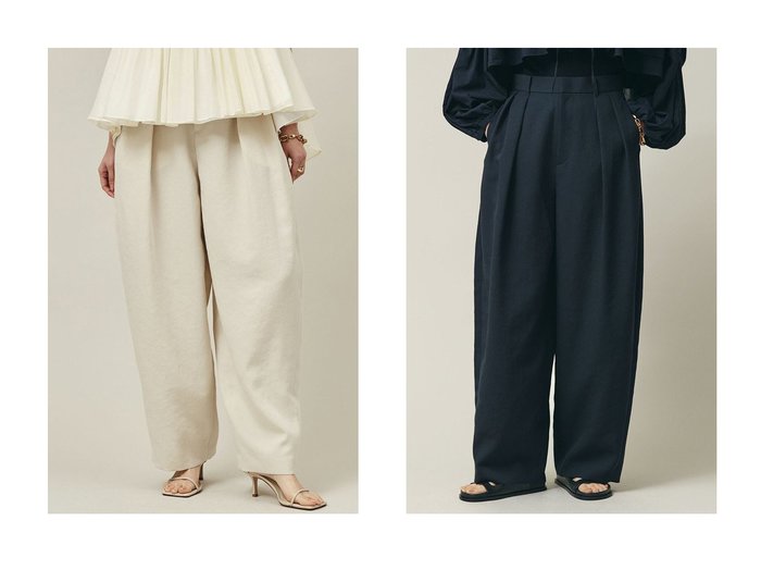【Curensology】プレーンツータックパンツ 落ち感とハリ感が魅力のスタイルアップボトム おすすめ人気トレンドファッション通販アイテム 人気、トレンドファッション・服の通販 founy(ファニー) ファッション Fashion レディースファッション WOMEN パンツ Pants おすすめ Recommend |ID:crp329100000217506