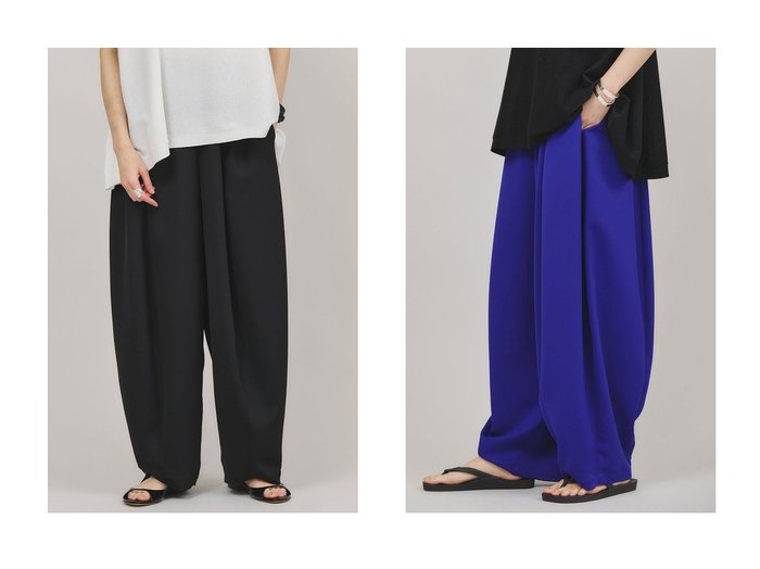 【Curensology】フォールドロストパンツ 落ち感と美シルエットが魅力のイージーケアボトム おすすめ人気トレンドファッション通販アイテム 人気、トレンドファッション・服の通販 founy(ファニー) ファッション Fashion レディースファッション WOMEN パンツ Pants ウォッシャブル Washable ダブル Double ドレープ Drape 再入荷 Restock/Back In Stock/Re Arrival 夏 Summer 定番 Standard 日本製 Made In Japan |ID:crp329100000217511